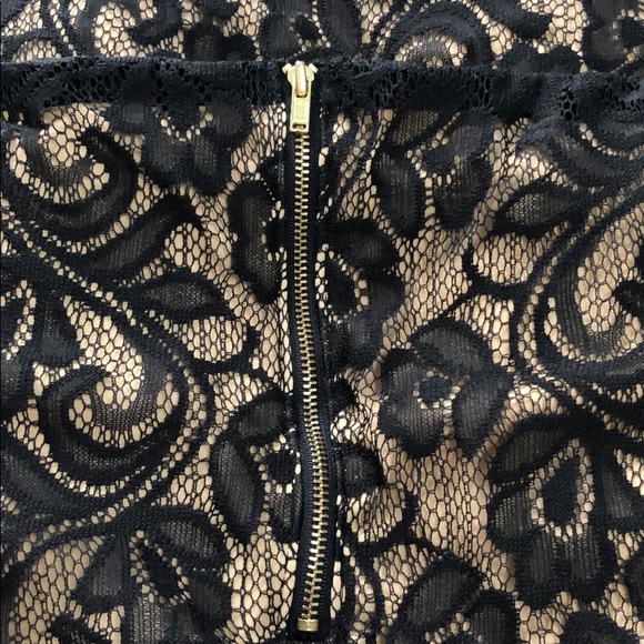 Black & Tan Lace Skirt - Picture 2 of 3